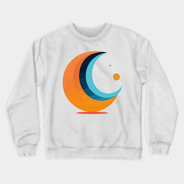 Cute Moon Crewneck Sweatshirt by SpriteGuy95